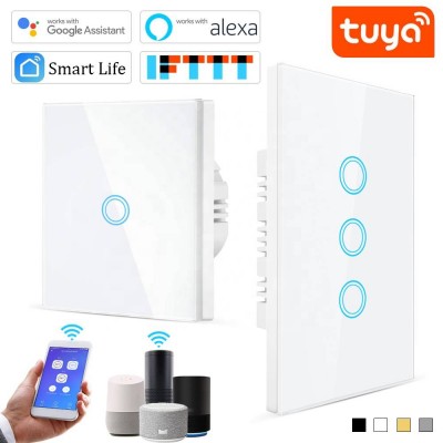 Us/au 1 Gang Tuya Smart Wifi Touch Light Switch
